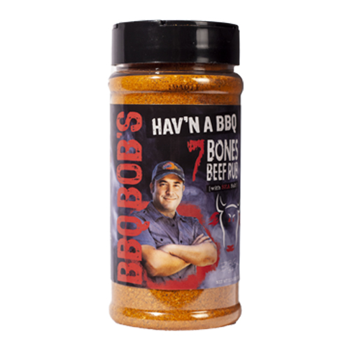 BBQ BOBftS HAVftN A BBQ: 7 BONES BEEF RUB 11.5 OZ